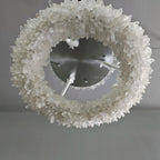 24-47 Inch Round Clear Geode Quartz Crystal Ring Pendant Light Modern Chandelier for Living Room