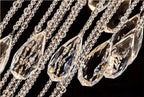 Oversized Modern Cascade Spiral Crystal Staircase Chandelier for Duplex Building
