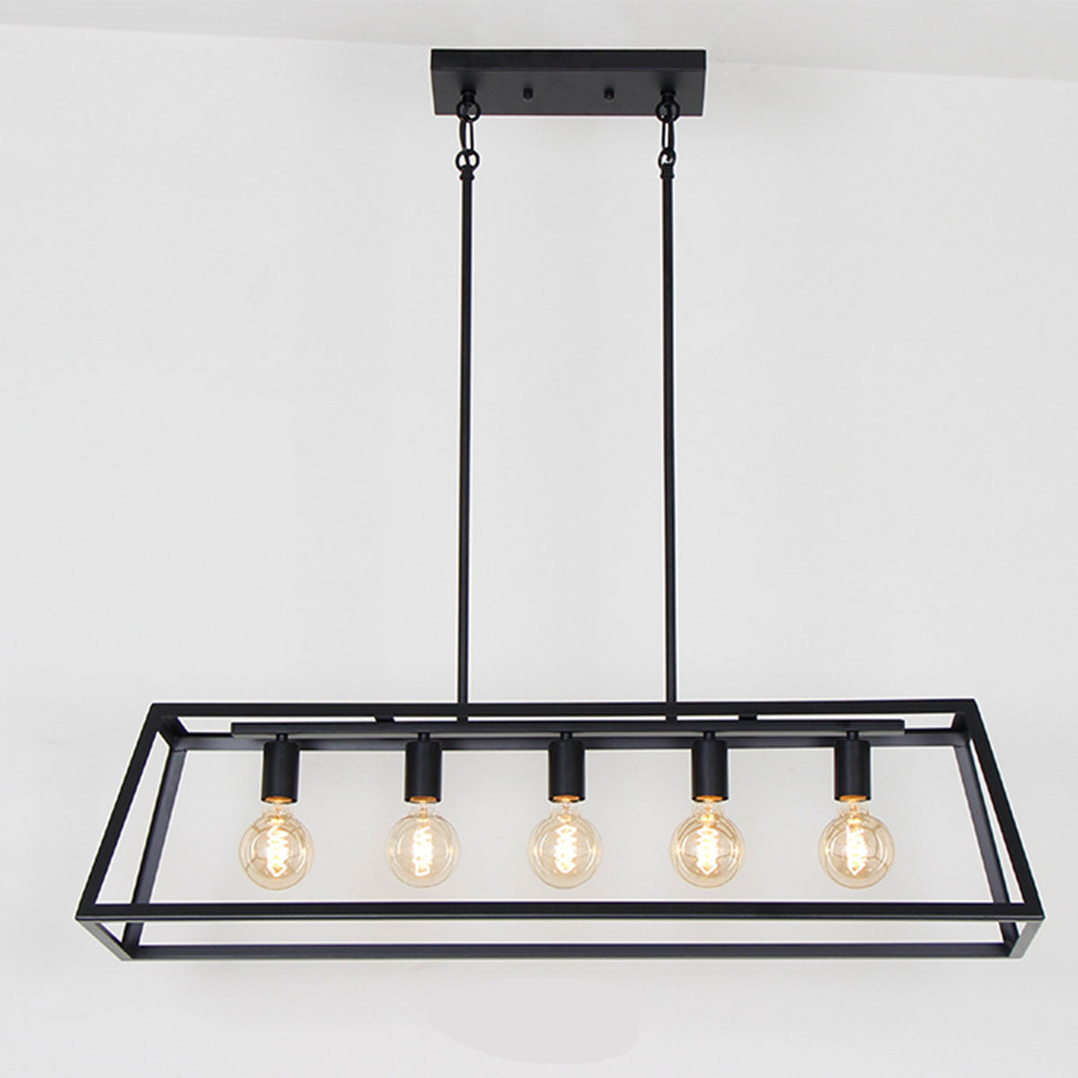 American Vintage Industrial Style Trapeziform Iron Chandelier for Clothing Stores / Bars / cafes / restaurants