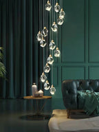 Modern Crystal Chandelier Foyer Living Room Droplight Hall Decoration Lights