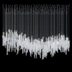 Luméa Organic Glass Tube Cluster Chandelier