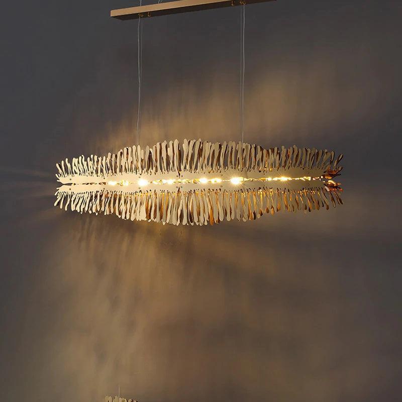Clemo Island Gold Chandelier in Stainless Steel