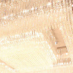Large Squre Crystal Chandelier for Recpetion Area