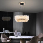 Derek Modern Crystal Cluster Square Chandelier