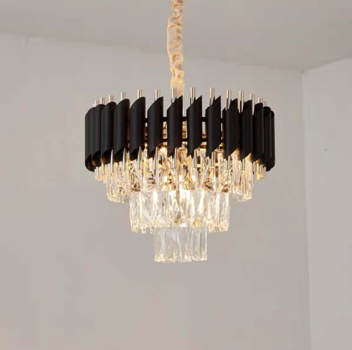 Modern Luxury Multi-Tier Oval / round Crystal Tiered Chandelier