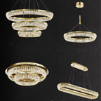 Light Luxury Creative Multi-Layer Shell Crystal Art Chandelier for Living / dining Room
