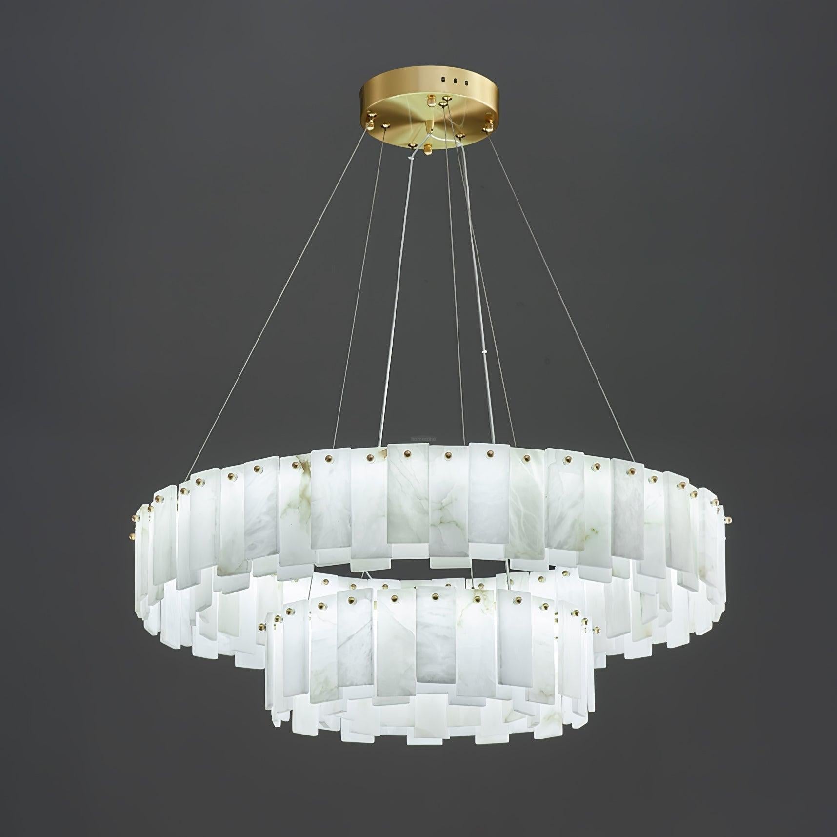 Halos Alabaster Round / square Chandelier