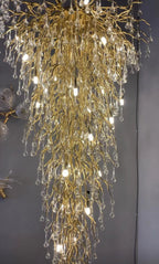 Branch Water Drop Crystal Chandelier for Foyer / staircase