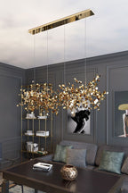 Nordic Modern Stainless Steel Round Decorative Chandelier for Dining Living Room Bar Cafe