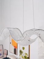 Modern Wavy Crystal Chandelier for Dining Room / kitchen Island