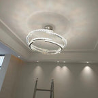 Modern Luxury Crystal Pendant Irregular Rings Chandelier Suit for Living / dining Room / bedroom