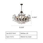 European Retro Light Luxury Crystal Pendant Electronic Candle Chandelier for Living Room / Dining Room /