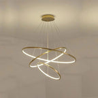 Multi Rings Modern Staircase Chandelier