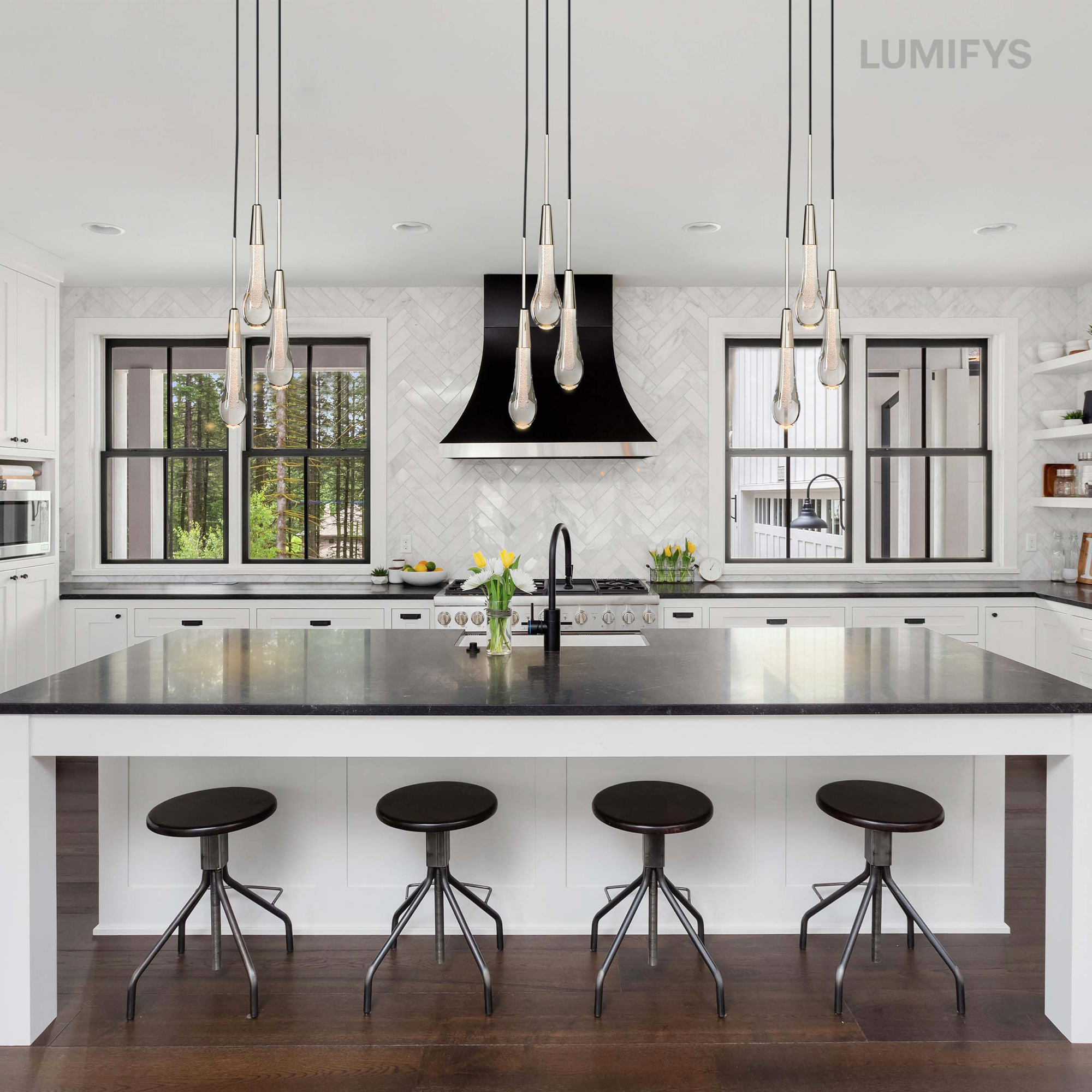 Soltaire Cluster Crystal Pendant 3 Light 5 Light 7light