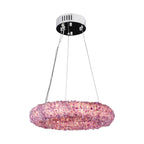 Tadeo Purple Rock Crystal Round Luxury Chandelier