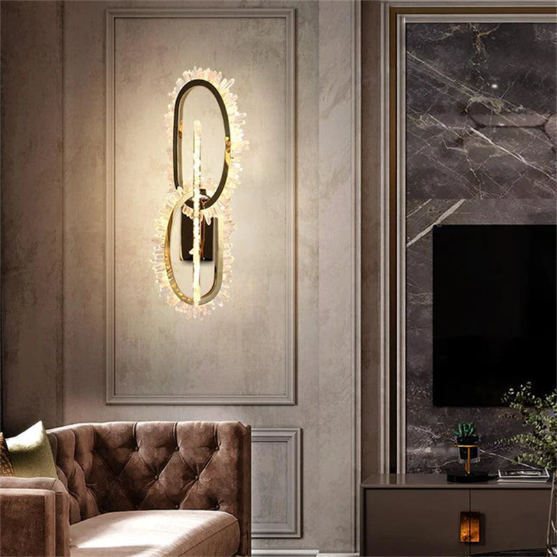 Cervine Wesley Rock Crystal Wall Sconce