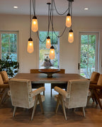Modern Floating Pears-Inspired Frosted Glass Pendant for High-Ceiling