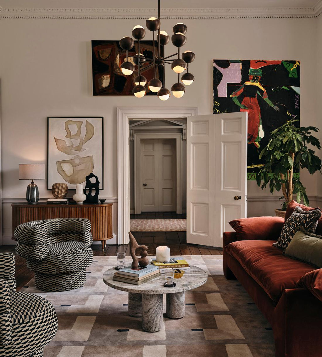 Seed Blackened Brass Chandelier 63-Inchh