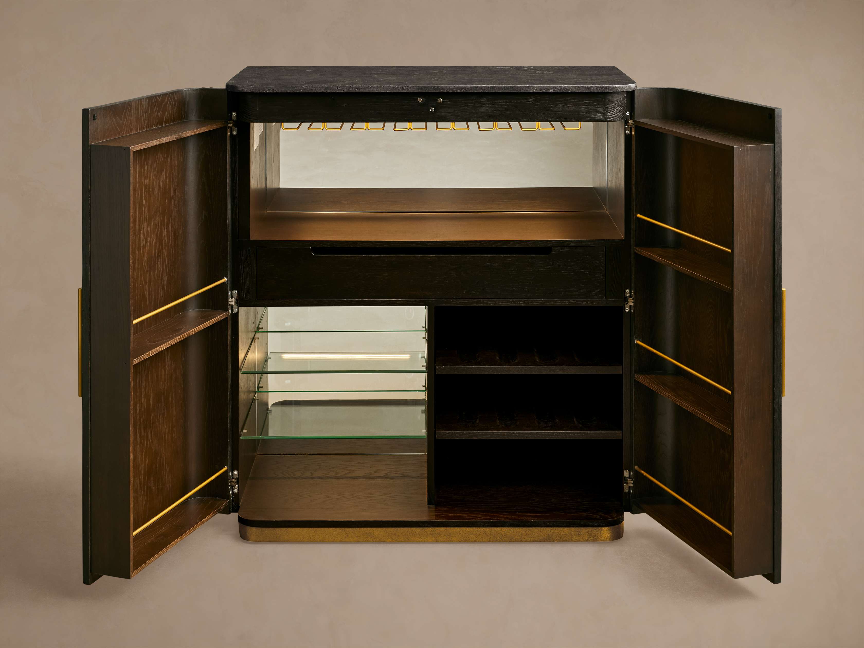 Finnley Plinth Bar Cabinet