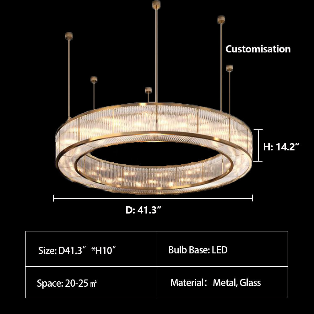 Modern Round Drum Dimmable Chandelier for Living Room / bedroom