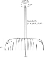 Wilson Pendant 41043 technical dimension drawing