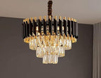 Modern Luxury Multi-Tier Oval / round Crystal Tiered Chandelier