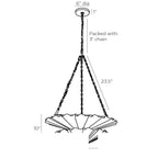 Katya Chandelier 42040 technical dimension drawing