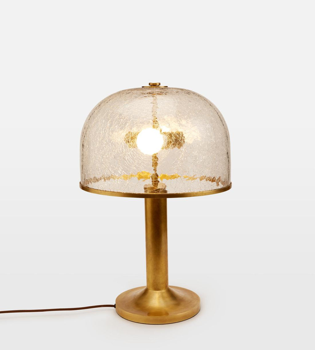 Aged Brass Glass Accent Table Lamp - Erhaus product image 1