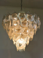 Murano Chandelier – 50 Lattimo Glass – Transparent