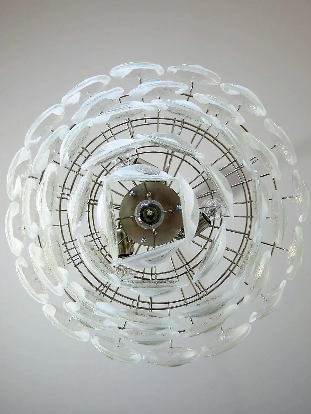 Murano Chandelier – 50 Lattimo Glass – Transparent