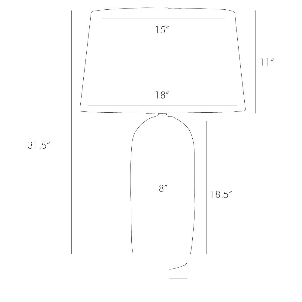 Anderson Table Lamp 42522-913 technical dimension drawing