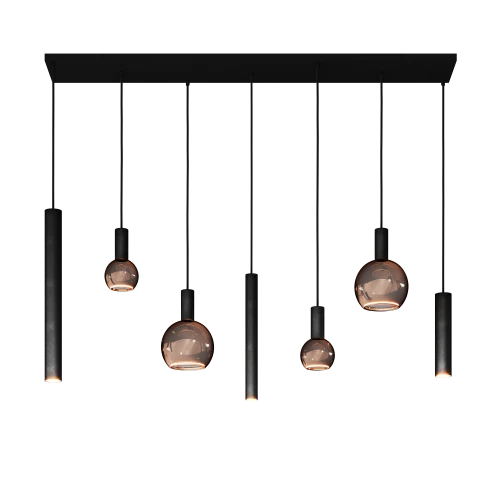 Modern Minimalist 6 / 7-Light Bulbs and Columns Pendant Chandelier for Dining Room