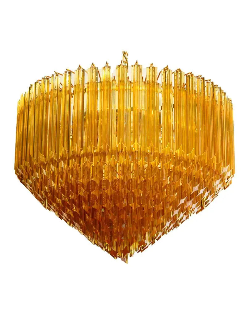 Murano Glass Chandelier – 265 Prisms – Amber