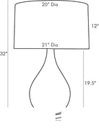 Romy Table Lamp 44415-295 technical dimension drawing