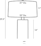 Prague Table Lamp 44447-188 technical dimension drawing
