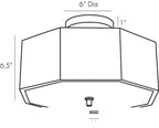 Grespan Semi-Flush Mount 44763 technical dimension drawing