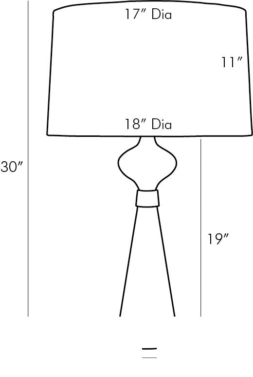 Evette Table Lamp 44943-679 technical dimension drawing