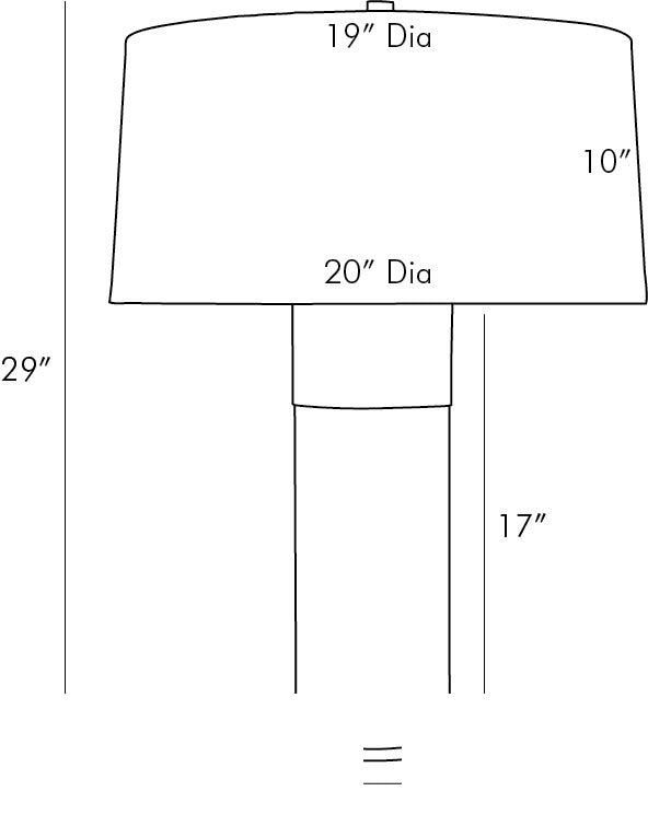 Fulton Table Lamp 44950-764 technical dimension drawing