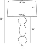 Dreena Table Lamp 44952-904 technical dimension drawing