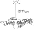 Waverly Pendant 45046 technical dimension drawing