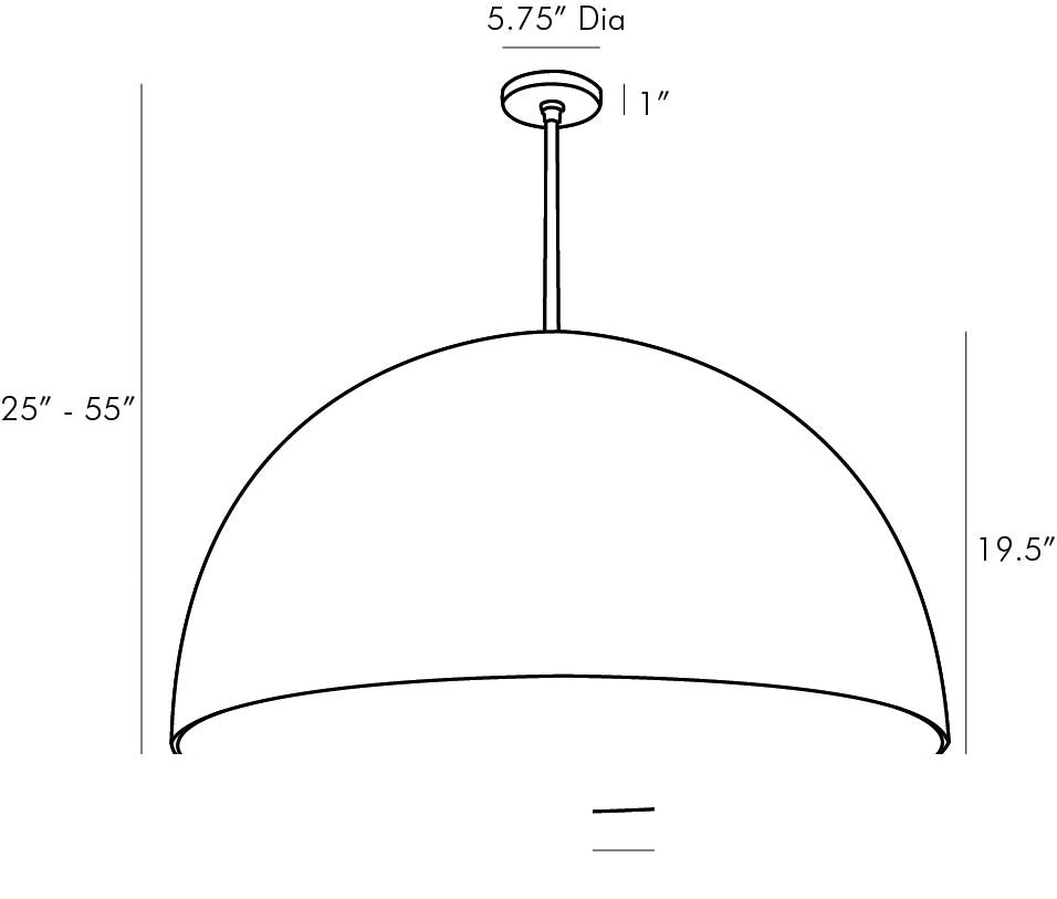 Pascal Pendant 45047 technical dimension drawing