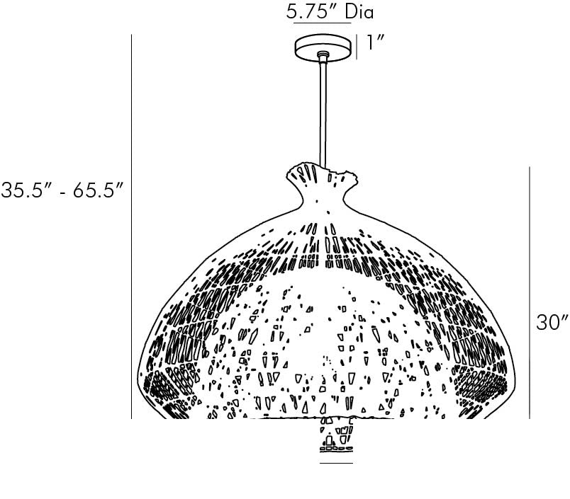 Rimini Pendant 45065 technical dimension drawing