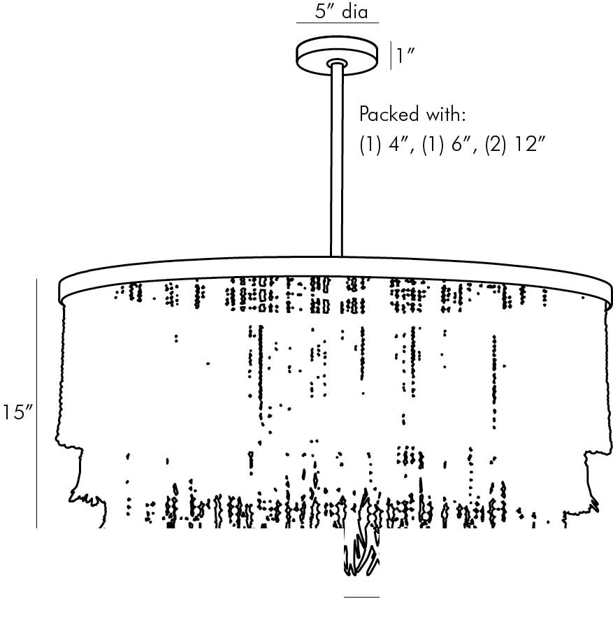 Baja Chandelier 45083 technical dimension drawing