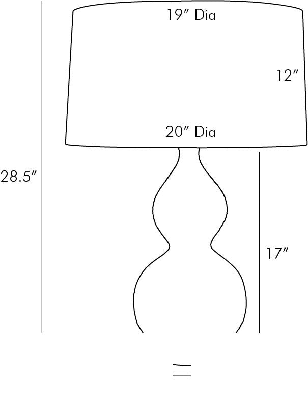 Donna Table Lamp 45096-766 technical dimension drawing