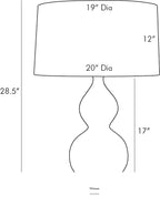 Donna Table Lamp 45096-766 technical dimension drawing