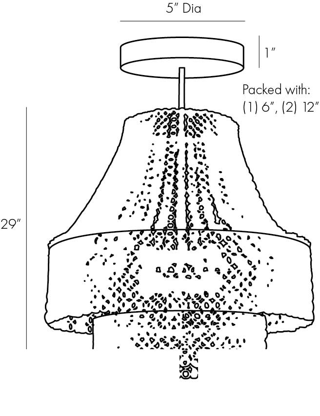 Hannie Chandelier 45110 technical dimension drawing
