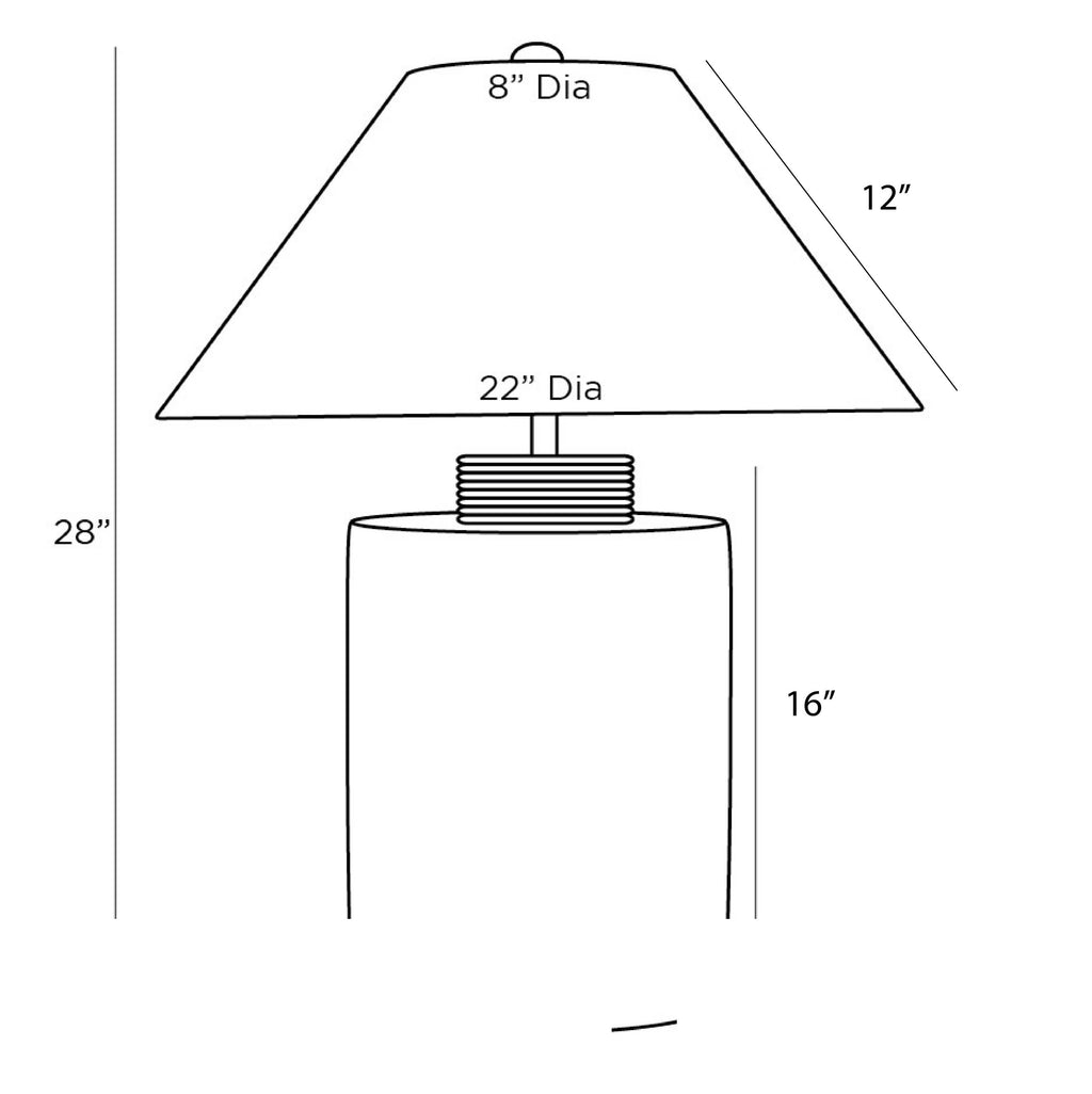 Samala Table Lamp 45208-671 technical dimension drawing