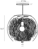 Indiana Pendant 45629 technical dimension drawing
