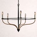 Rosalind Rattan Chandelier in Black