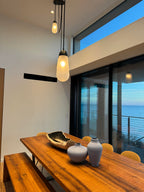 Modern Floating Pears-Inspired Frosted Glass Pendant for High-Ceiling
